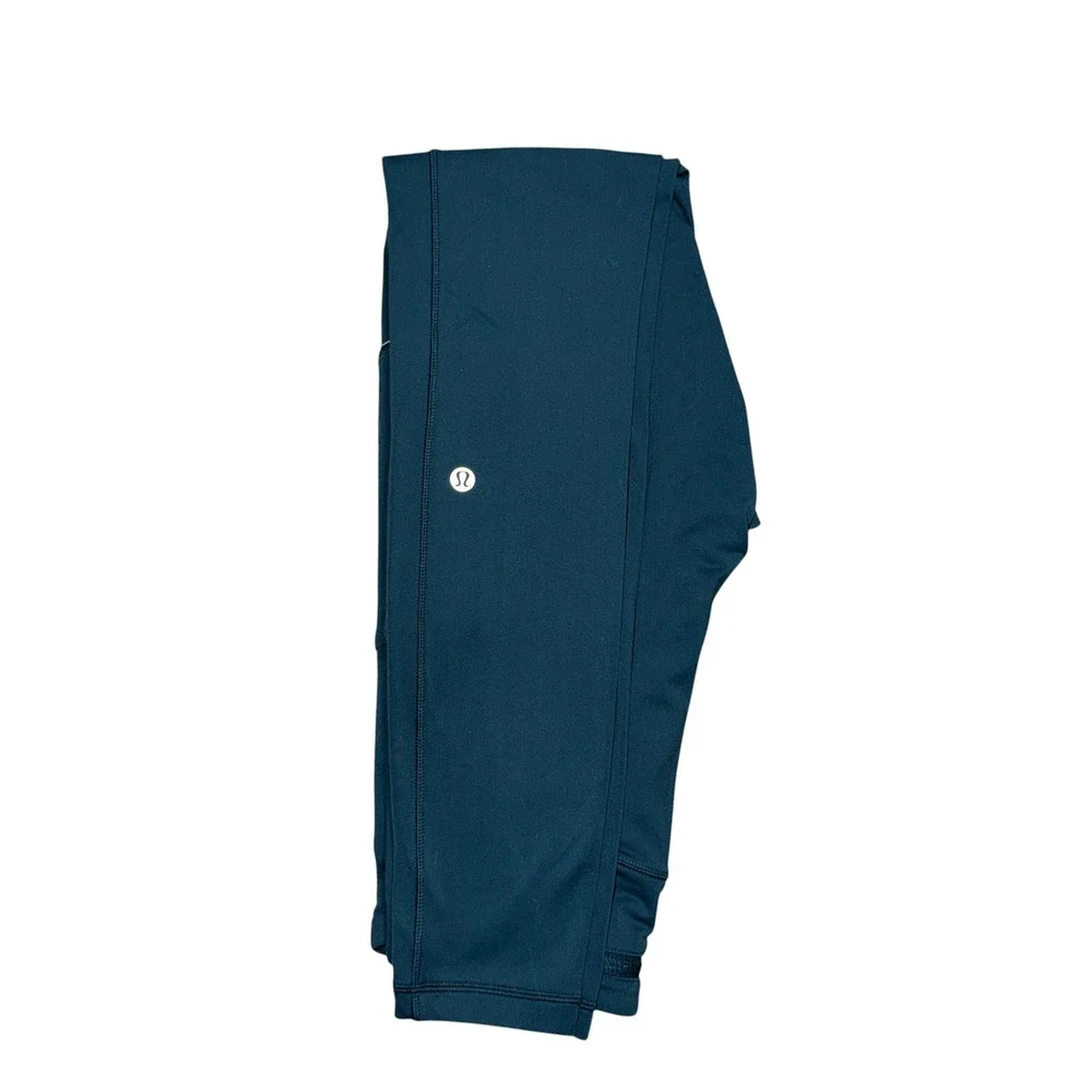 Lululemon Speed Up Tight 28 Teal Blue Running Leggings Size 4 High Rise Pockets